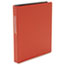 UNV31413 - Suede Finish Vinyl Round Ring Binder With Label Holder, 1" Capacity, Red