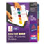 AVE12171 - Ready Index Easy Edit Contents Dividers, Title 1-5, Letter, Multicolor, 6 Sets