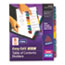 AVE12172 - Ready Index Easy Edit Contents Dividers, Title 1-8, Letter, Multicolor, 6 Sets
