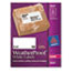 AVE5523 - White Weatherproof Laser Shipping Labels, 2 x 4, 500/Pack