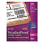 AVE5526 - White Weatherproof Laser Shipping Labels, 5-1/2 x 8-1/2, 100/Pack