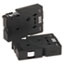 BRTTCMOZ - TC Tape Cartridges for P-Touch Labelers, 3/8w, Black on Clear Matte, 2/Pack
