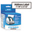 DYM30320 - Address Labels, 1-1/8 x 3-1/2, White, 520/Box