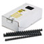 FEL52326 - Plastic Comb Bindings, 1/2" Diameter, 90 Sheet Capacity, Black, 100 Combs/Pack