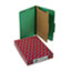 SMD18733 - Pressboard Classification Folders, Legal, Four-Section, Green, 10/Box