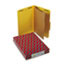 SMD18734 - Pressboard Classification Folders, Legal, Four-Section, Yellow, 10/Box