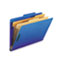 SMD19035 - Pressboard Classification Folders, Legal, Six-Section, Dark Blue, 10/Box