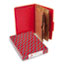 SMD19082 - Pressboard Folders, Two Pocket Dividers, Legal, Six-Section, Bright Red, 10/Box