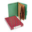 SMD19083 - Pressboard Folders with Two Pocket Dividers, Legal, Six-Section, Green, 10/Box