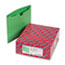 SMD75503 - File Jackets, Reinforced Double-Ply Tab, Letter, 11 Point Stock, Green, 100/Box