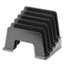 UNV08104 - Incline Sorter, Five Sections, Plastic, 8 x 5 1/2 x 6, Black