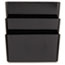 UNV08121 - Recycled Wall File, Three Pocket, Plastic, Black