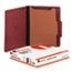 UNV10250 - Pressboard Classification Folder, Letter, Four-Section, Red, 10/Box