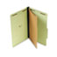 UNV10261 - Pressboard Classification Folder, Legal, Four-Section, Green, 10/Box