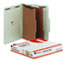 UNV10273 - Pressboard Classification Folder, Letter, Six-Section, Gray-Green, 10/Box
