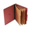 UNV10290 - Pressboard Classification Folder, Letter, Eight-Section, Red, 10/Box