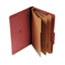 UNV10295 - Pressboard Classification Folder, Legal, Eight-Section, Red, 10/Box