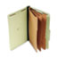 UNV10296 - Pressboard Classification Folder, Legal, Eight-Section, Green, 10/Box