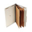 UNV10297 - Pressboard Classification Folder, Legal, Eight-Section, Gray, 10/Box