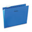 UNV14116 - Hanging File Folders, 1/5 Tab, 11 Point Stock, Letter, Blue, 25/Box
