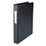 UNV31411 - Suede Finish Vinyl Round Ring Binder With Label Holder, 1" Capacity, Black