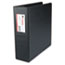 UNV35411 - Suede Finish Vinyl Round Ring Binder With Label Holder, 3" Capacity, Black