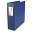 UNV35412 - Suede Finish Vinyl Round Ring Binder With Label Holder, 3" Capacity, Royal Blue