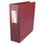 UNV35416 - Suede Finish Vinyl Round Ring Binder With Label Holder, 3" Capacity, Maroon