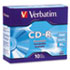 VER94935 - CD-R Discs, 700MB/80min, 52x, w/Slim Jewel Cases, Silver, 10/Pack