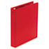 WLJ36834NR - Basic Vinyl Round Ring Binder, 1-1/2" Capacity, Red