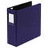WLJ87610 - Locking No-Gap D-Ring Vinyl Binder, 3" Capacity, Blue