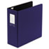 WLJ87613 - Locking No-Gap D-Ring Vinyl Binder, 4" Capacity, Blue