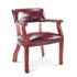 ALECE43VY31MY - Traditional Series Guest Arm Chair, Mahogany Finish/Oxblood Vinyl