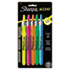SAN28175PP - Retractable Highlighters, Chisel Tip, Assorted Fluorescent Colors, 5/Set