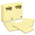 MMM660YW - Original Notes, 4 x 6, Lined, Canary Yellow, 12 100-Sheet Pads/Pack