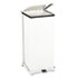 RCPST24EPLWH - Defenders Biohazard Step Can, Square, Steel, 24 gal, White