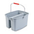 RCP262888GY - 19-Quart Double Utility Pail, 18 x 14-1/2 x 10, Gray Plastic