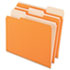 ESS15213ORA - Two-Tone File Folders, 1/3 Cut Top Tab, Letter, Orange/Light Orange, 100/Box