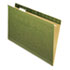 ESS4153 - Reinforced Hanging File Folders, Untabbed, Kraft, Legal, Standard Green, 25/Box