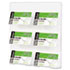 DEF70601 - Six-Pocket Wall Mount Business Card Holder, 8 3/8 x 1 1/2 x 9 3/4, Clear