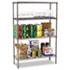 ALESW504818BA - Wire Shelving Starter Kit, 4 Shelves, 48w x 18d x 72h, Black Anthracite