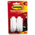 MMM17081 - Adhesive Hooks,Designer,  Holds 3 lbs., White, 2/Pack