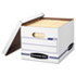 FEL00703 - Stor/File Storage Box, Letter/Legal, Lift-off Lid, White/Blue, 12/Carton