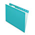 ESS415215AQU - Reinforced Hanging File Folders, Letter, Aqua, 25/Box