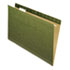 ESS415315 - Reinforced Hanging File Folders, 1/5 Tab, Kraft, Legal, Standard Green, 25/Box