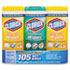 COX30112 - Disinfecting Wipes, 7 x 8, Lemon and Fresh, 35 Wipes/Canister, 3/Pack