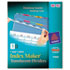 AVE11452 - Index Maker Clear Label Punched Dividers, Multicolor 5-Tab, Letter