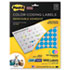 MMM2700N - Removable Color-Coding Labels, 3/4in Dia, Asst Neon, 1800 Labels/PK