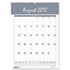 HOD354 - Bar Harbor Wirebound Academic Monthly Wall Calendar, 22 x 31-1/4, 2012-2013