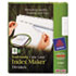 AVE11581 - 100% Recycled Index Maker Dividers, White 8-Tab, 11 x 8-1/2, 5 Sets/Pack